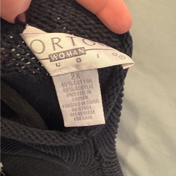 Vintage Norton Cotton Blend 2X Sweater - Picture 3 of 3